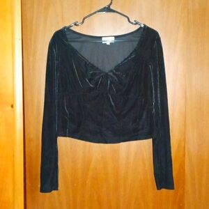 LAVENDER MOON Long Sleeve Crop Top Size XL